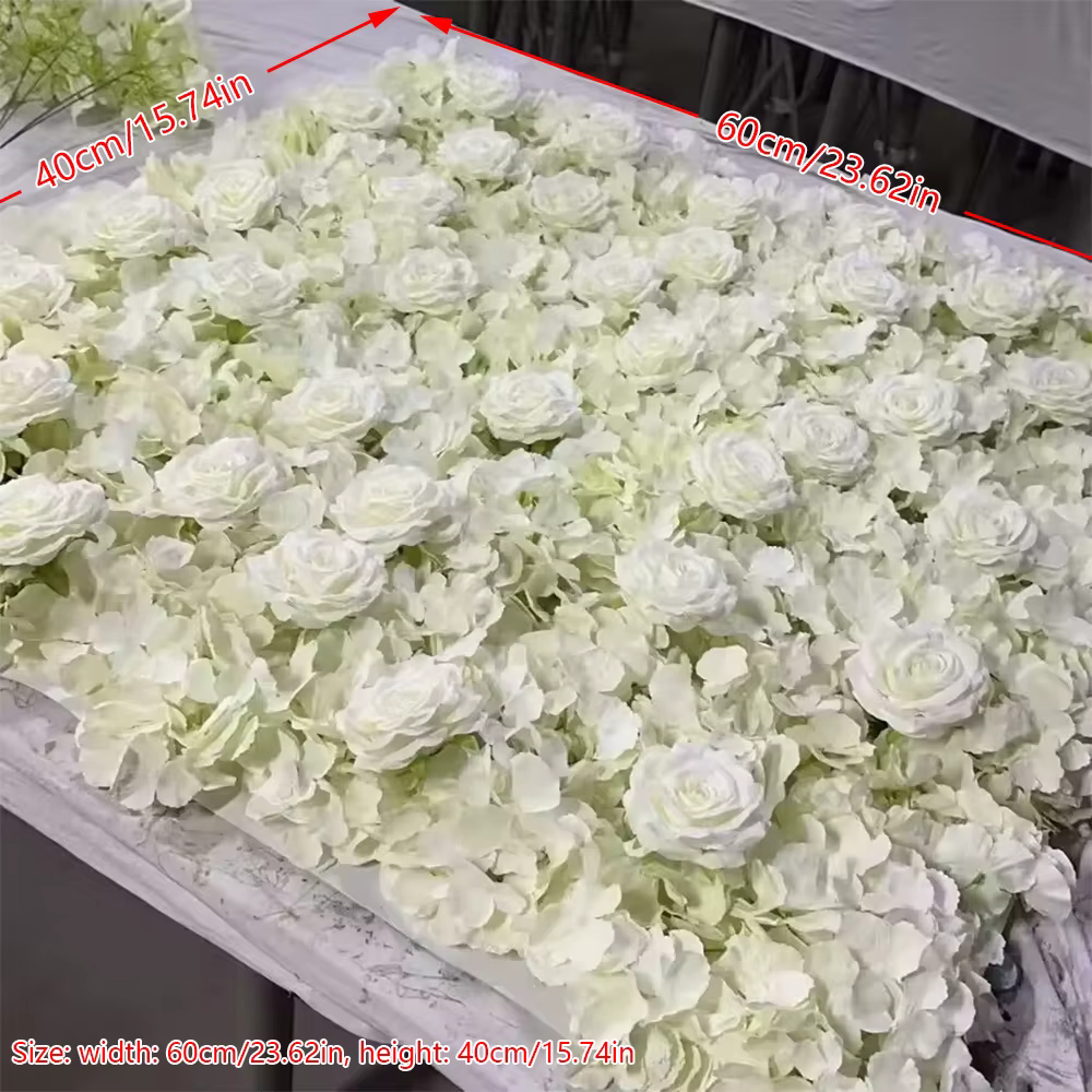 Panneau mural de fleurs 3D en soie, Rose, décoration murale florale pour mariage, décoration de mais