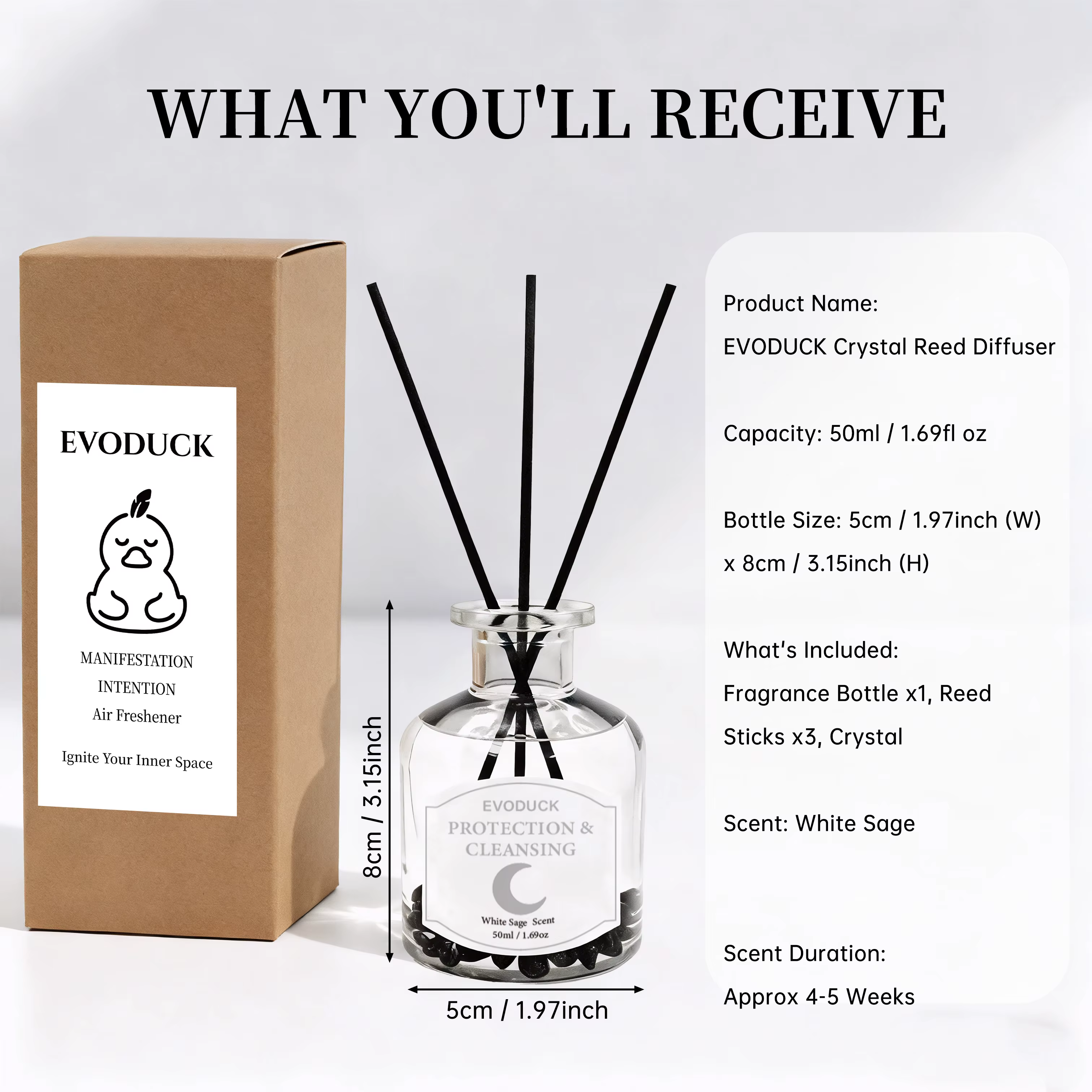 Diffuseur de roseaux de fleurs, parfum de vanille, diffuseur parfumé de 3.38oz avec bâtons, huile es