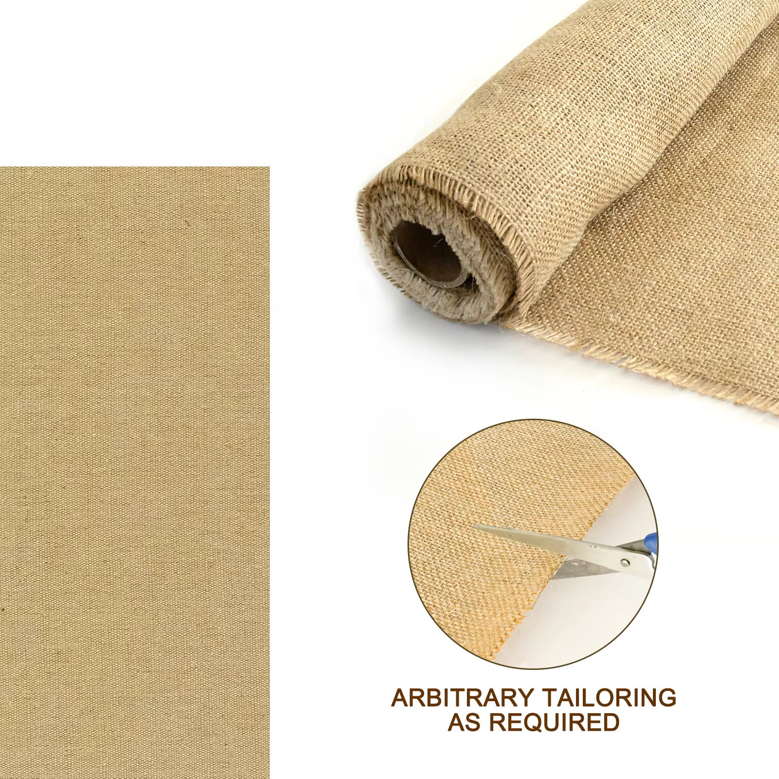 45 po. Rouleau de toile de jute pour jardinage, tissu naturel pour barrière contre les mauvaises her