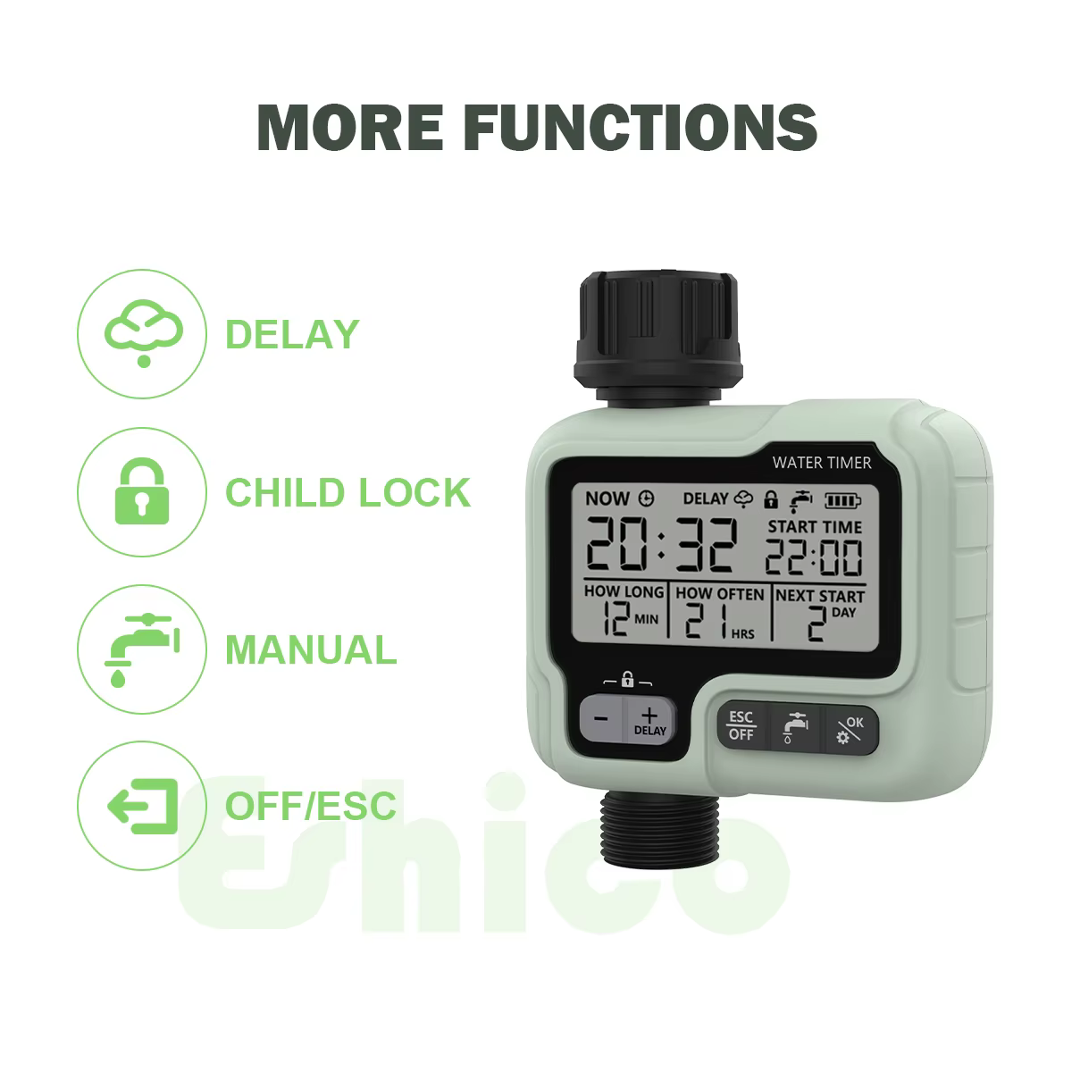 Eshico HCT-322 minuterie d'eau automatique jardin Machine d'irrigation numérique arroseur Intelligen