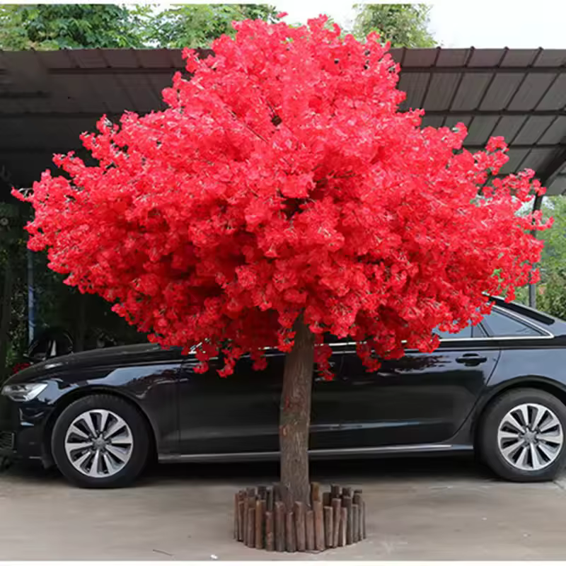 Décoration florale artificielle haut de gamme: arbre à fleurs de cerisier, arbre à fleurs de pêcher,