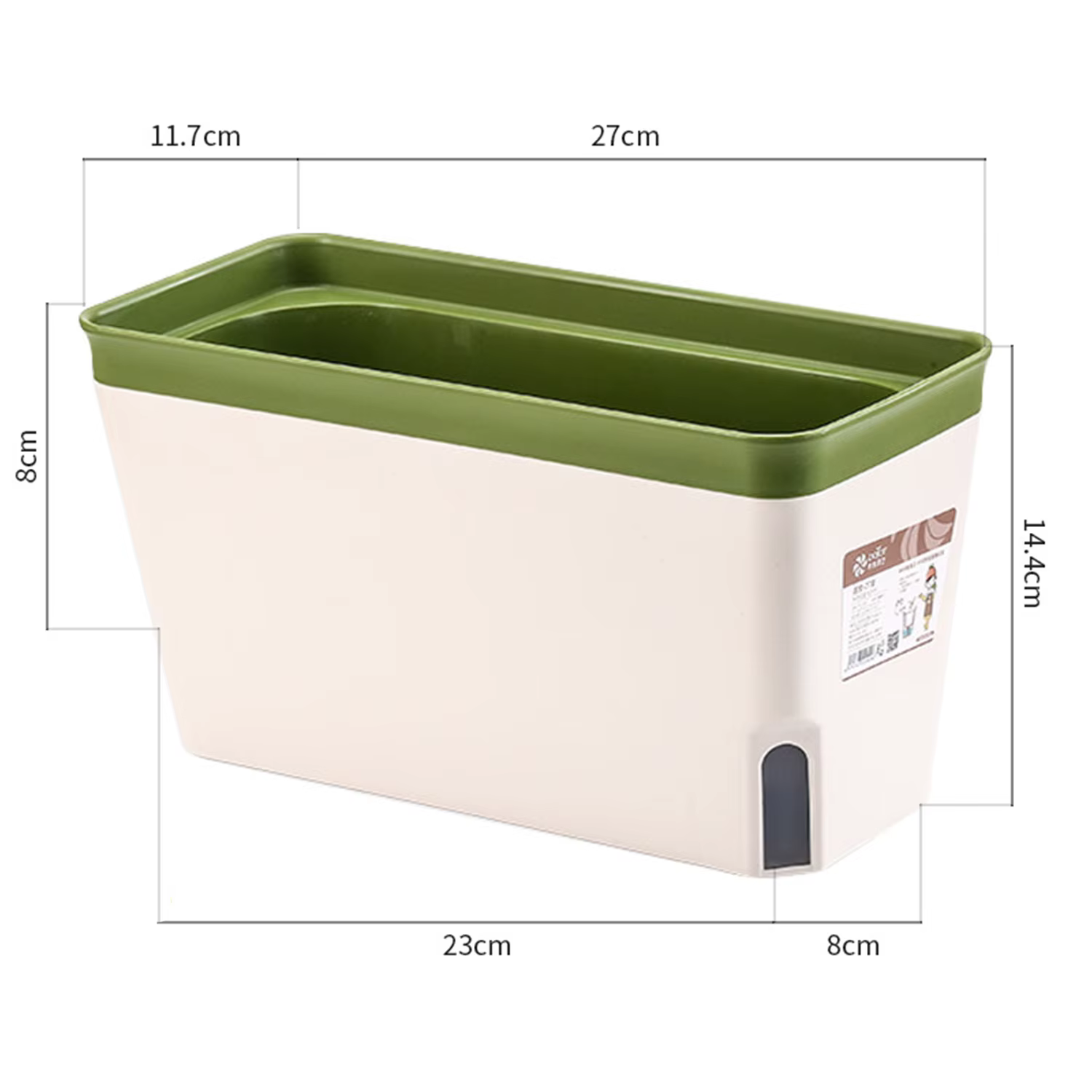 User inière rectangulaire décorative pour plantes d'intérieur, jardinière de fleurs, pot de plantes 