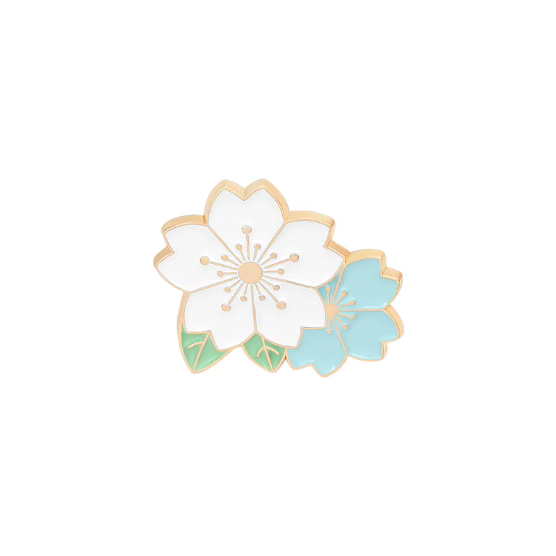 Broches en émail de la série fleurs, broche en fleur de cerisier Sakura, Badge à revers, bijoux cade