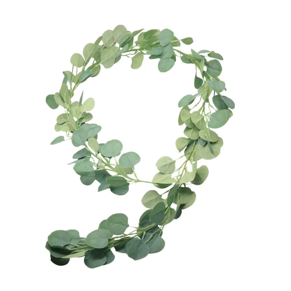 Guirlande en vigne d'eucalyptus artificielle pour mariage et décoration, faux lierre en soie, access
