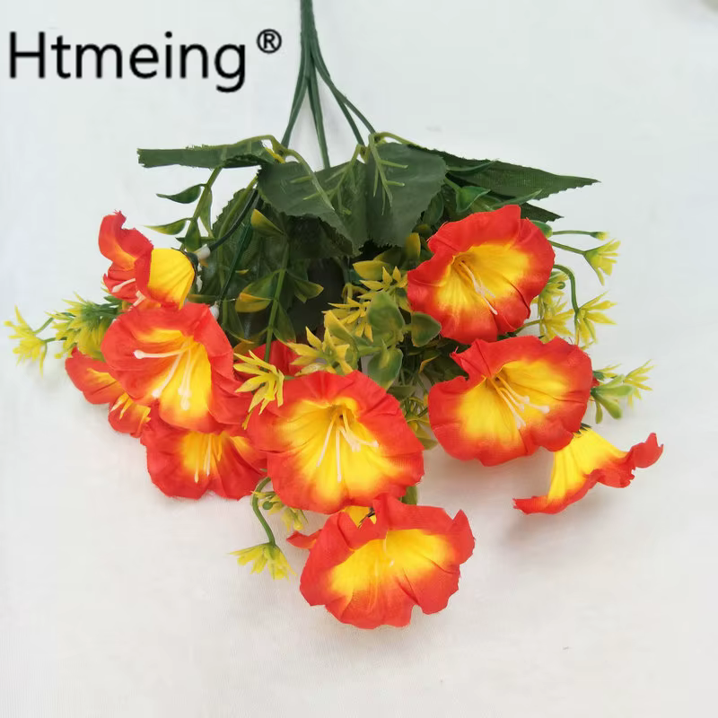 Fleurs artificielles séchées pour la décoration de la maison, fausse fleur de gloire du matin, fauss