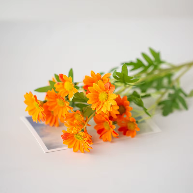 Fleurs artificielles 60cm, marguerite de printemps et d'automne, branche unique, Style Rural frais e