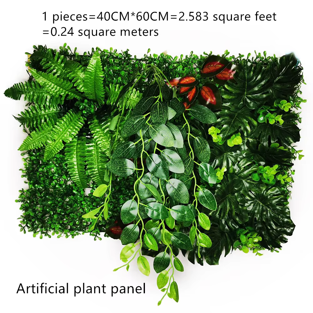 Plante Artificielle en Polymère de Feuillage du Cuir oral elu, Mousse de Pelouse au Toucher Réel, Pa