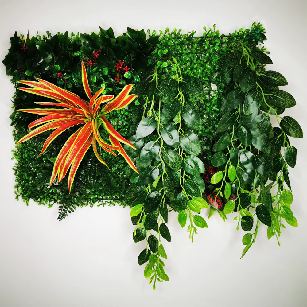 Panneau de plante artificielle fausse plante pelouse plante décorative herbe subtropicale sur mur de