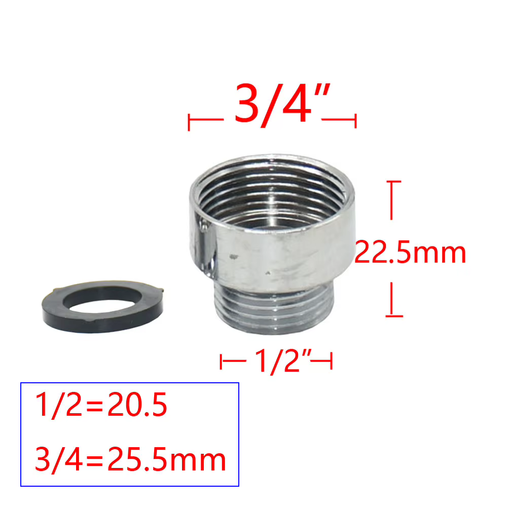 Connecteur de filetage en laiton 1/2 "à 3/4 3/8, mâle 1/2 3/4 3/8 femelle, réparation de tuyau, racc