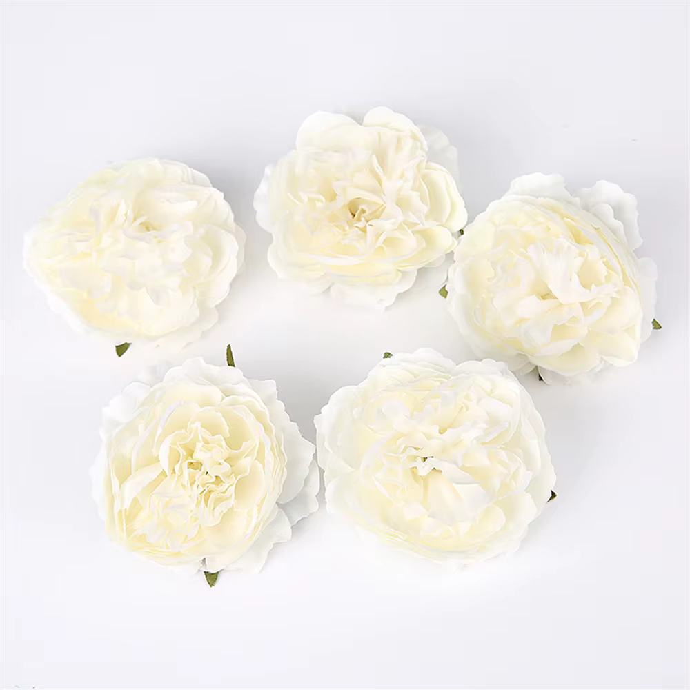 Pivoines en Fleurs Artificielles pour Décoration de Gâteau d'Anniversaire, Fausses Fleurs pour Maria