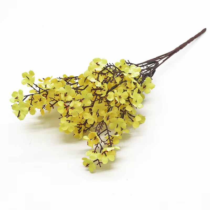 Fleurs artificielles gypsophile en soie rose, petits bouquets, 5 fourchettes, 30CM, décoration de sa
