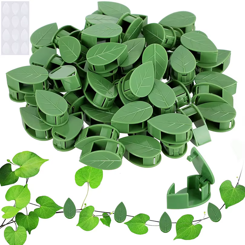 Clips muraux invisibles pour plantes grimpantes, 10-100x, autocollant acrylique, crochet auto-adhési
