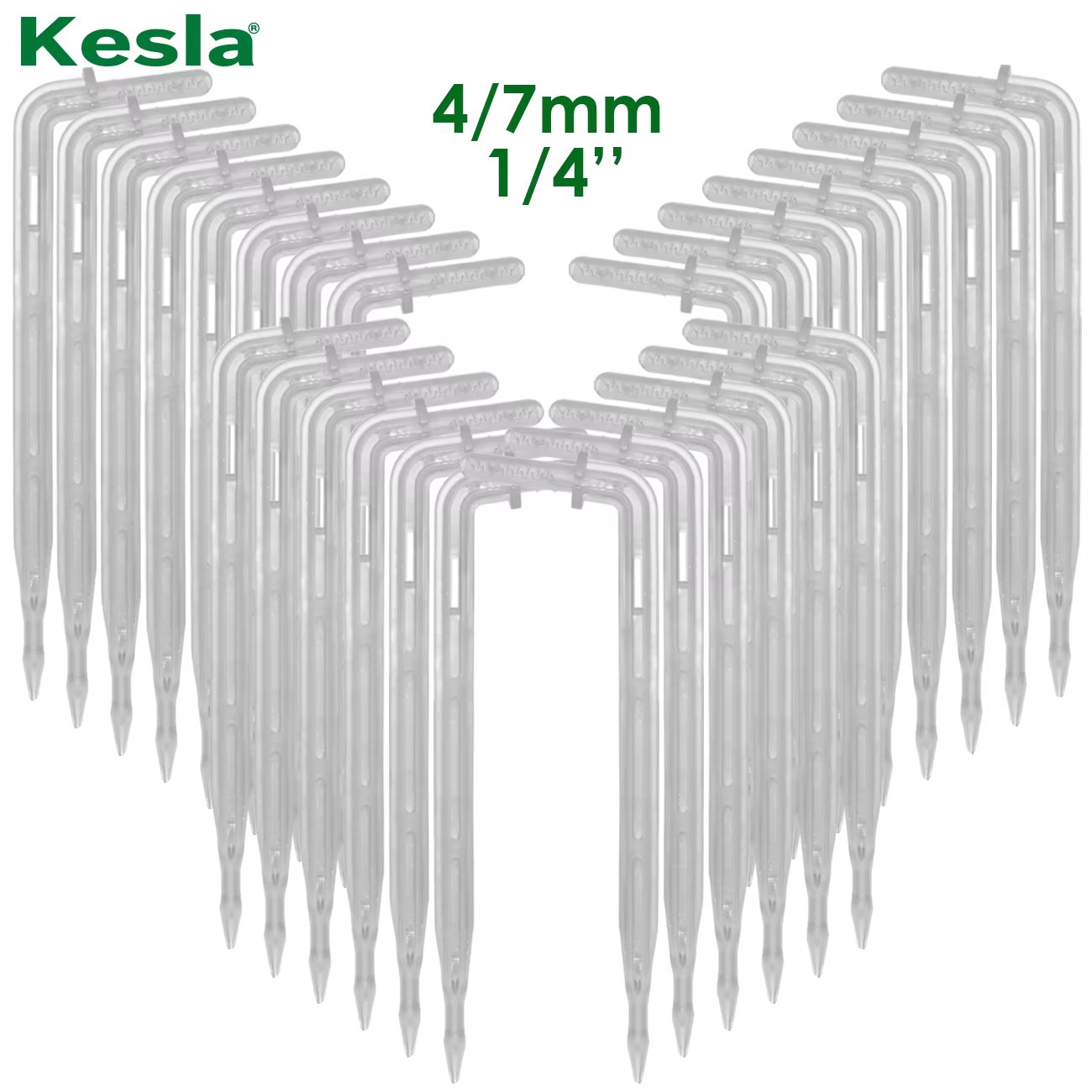 KESLA 50X flèche courbée transparente 1/4 ''4/7mm tuyau goutteur goutte à goutte émetteur économie d