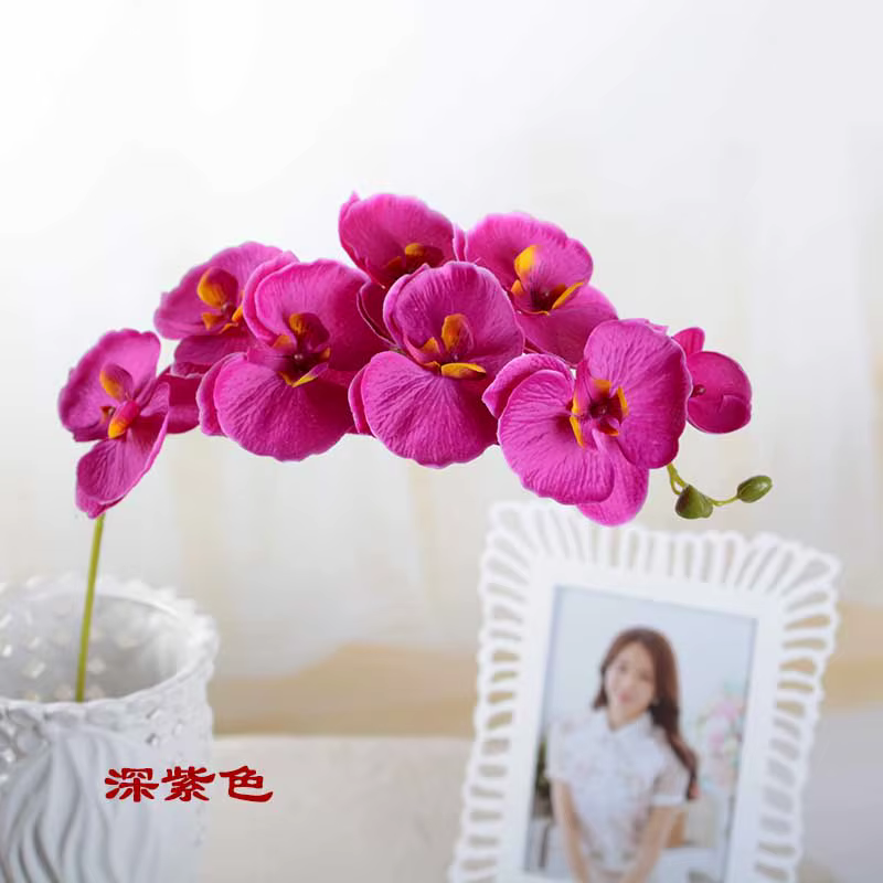 Fleurs d'orchidée papillon artificielles 3D, fausse fleur de mites pour la maison, décoration de mar