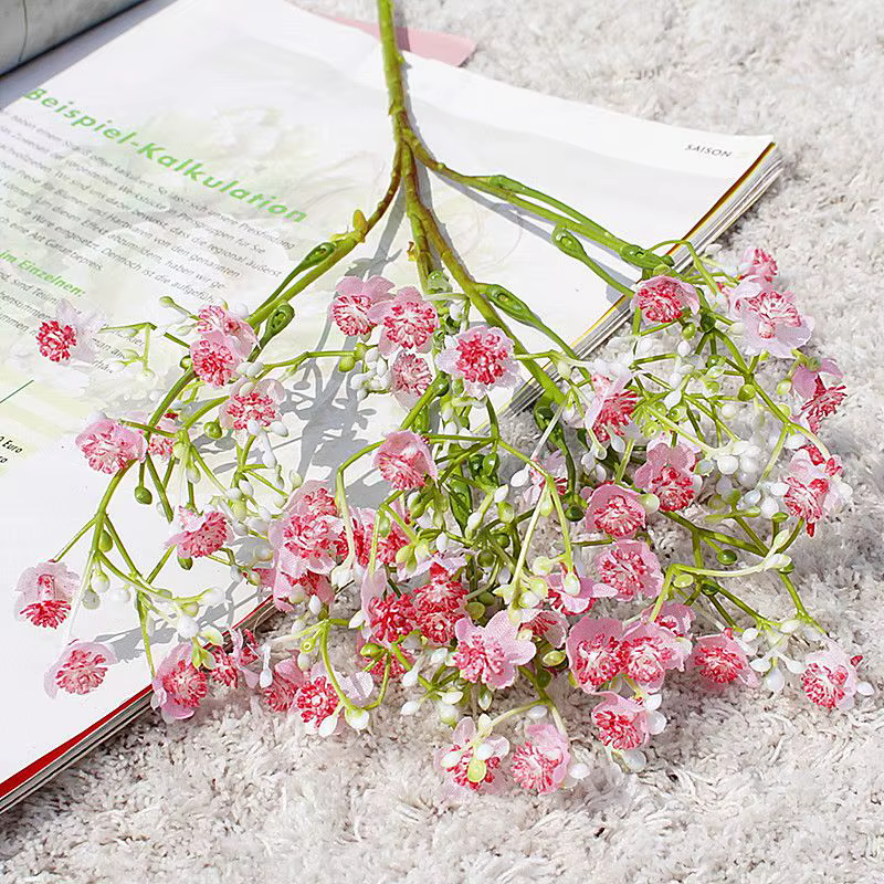 Fleur artificielle couleur branche unique Milan Gypsophila Femtive faux saint valentin vente en gros