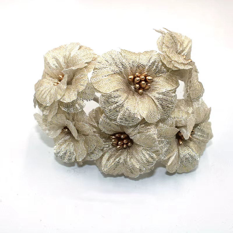 Bouquet de fleurs de cerisier artificielles, 6 pièces/lot, en argent ou en vogue, décoration de mari