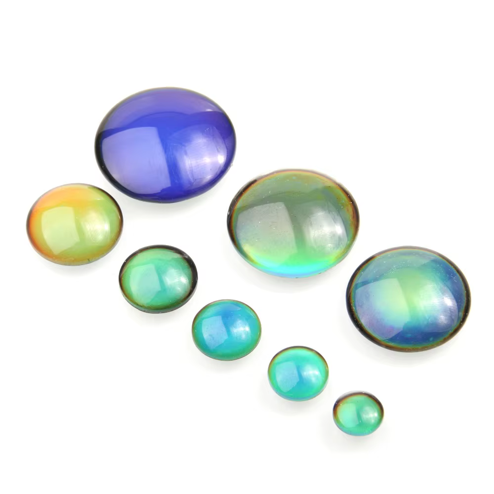 Cabochon rond, changement de couleur par température, 8 10 12 14 16 18 20 25 30mm, pour la fabricati