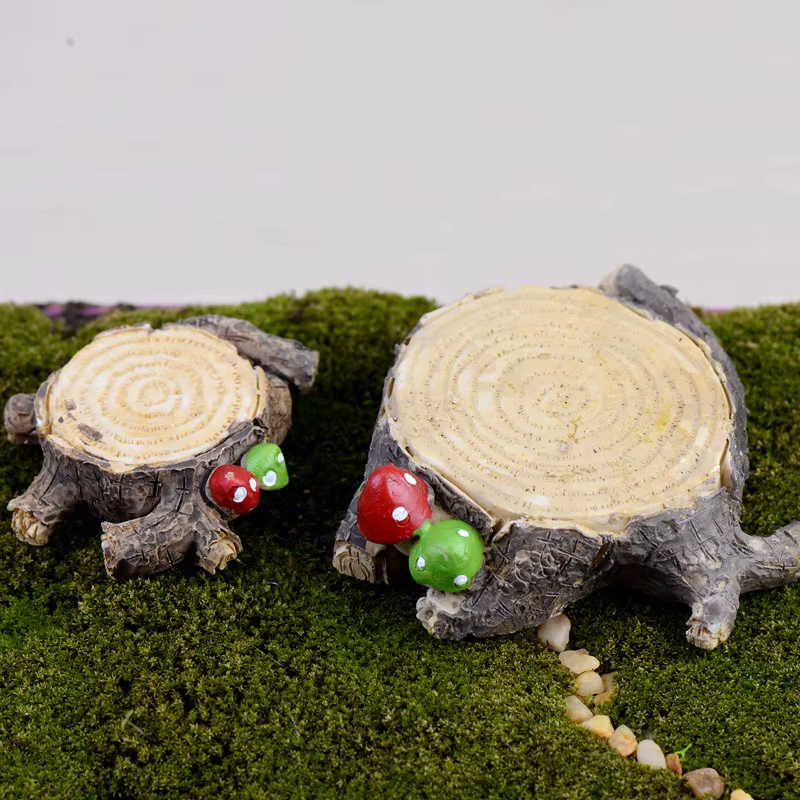 Souche d'arbre artificielle pour pièce plus lente, décoration de maison, mini artisanat, nickel é l'