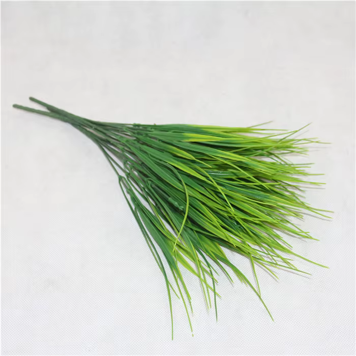 Plantes artificielles vertes à 7 Branches, herbe d'eau en plastique, fausse herbe persane, fleur de 