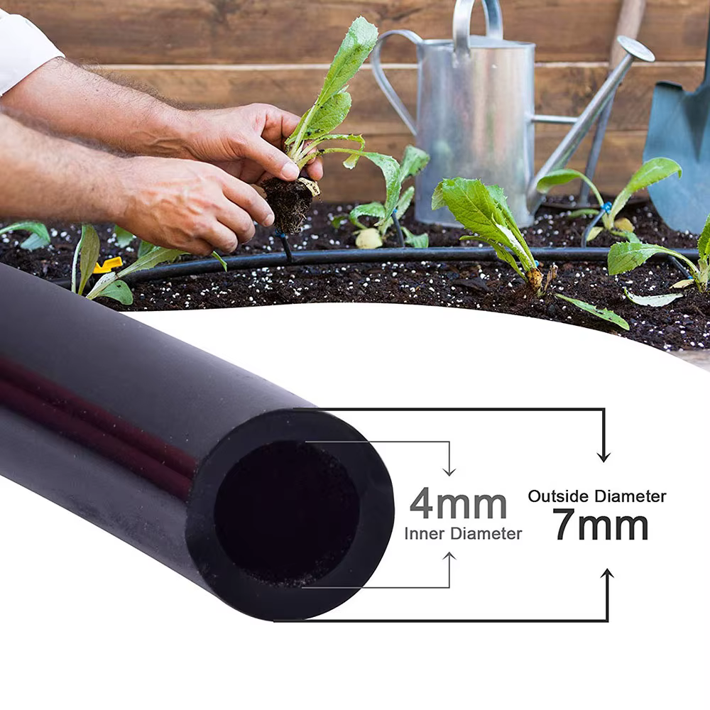 Arrosage de jardin 4/7mm tuyau PVC Micro tuyau d'irrigation 1/4 ''tube système d'irrigation goutte à