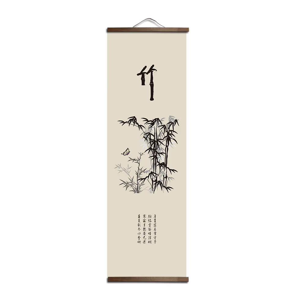 Affiches de toile de plantes vertes de fleurs chinoises, image pour chambre à coucher, art mural de 