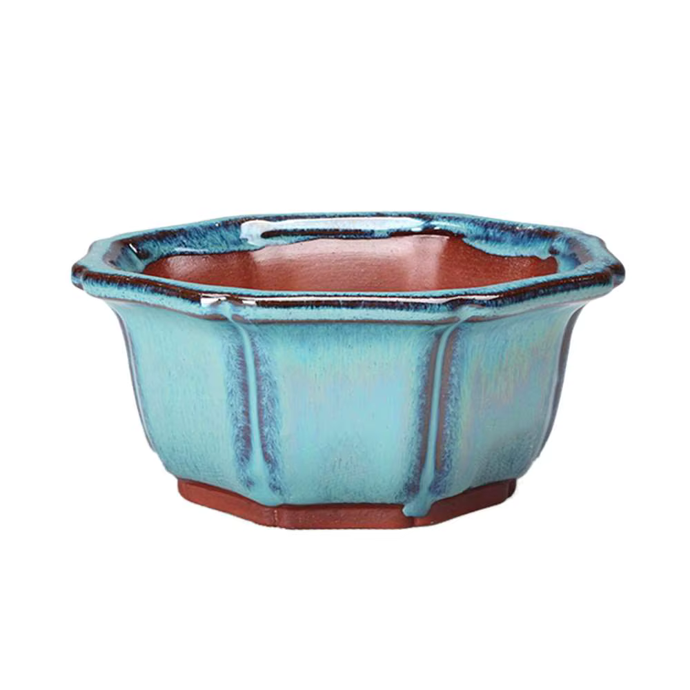 Pots de bonsaï de Style chinois Pots de bonsaï en grès respirant avec trous Pot de fleurs d'entraîne