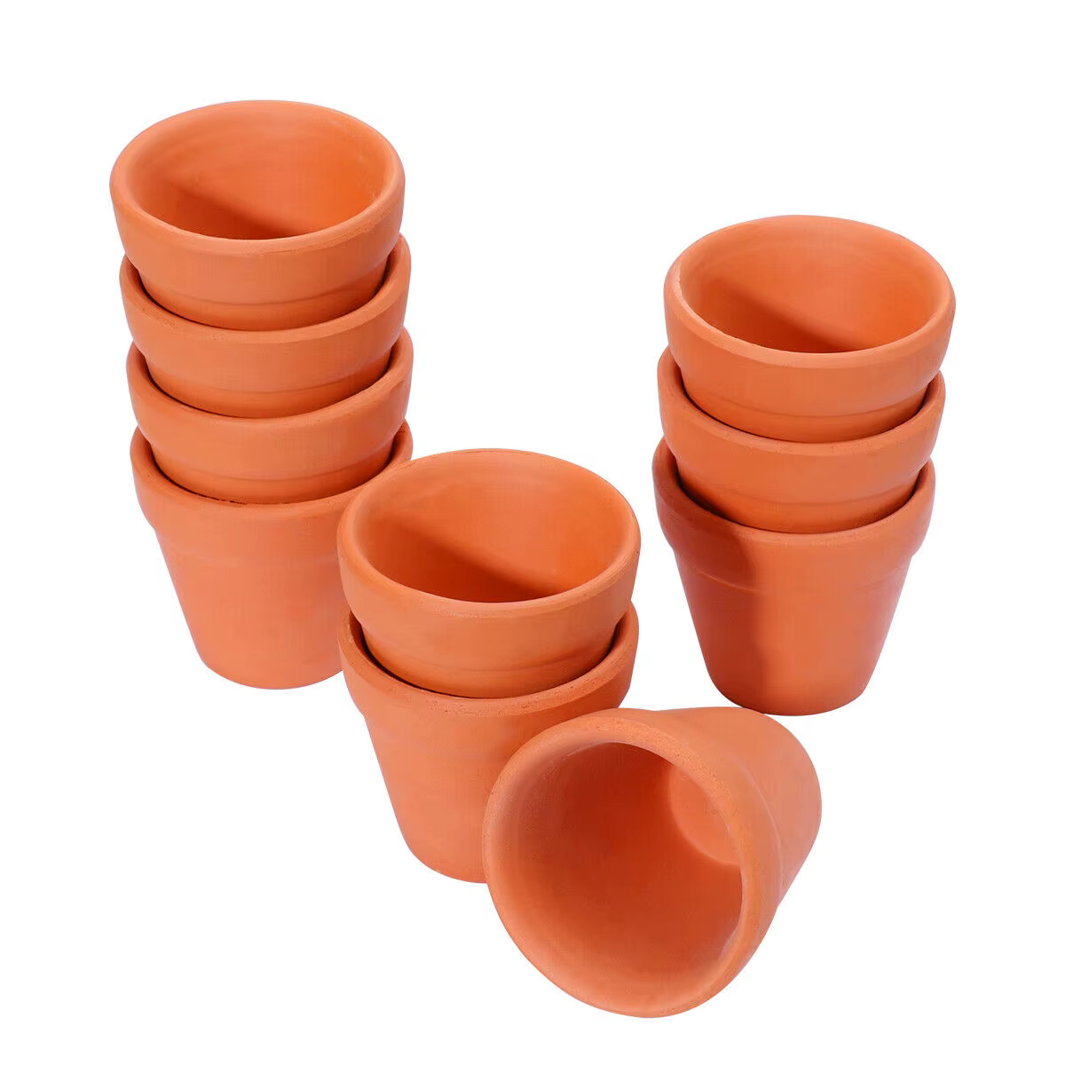 Pot de fleurs en poterie rouge, 10 pièces, pot de fleurs en argile, pot de fleurs pour Cactus, pot d