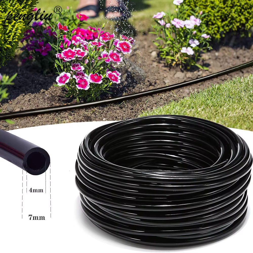 Tuyau d'arrosage goutte-à-goutte en PVC 4/7mm, système d'irrigation pour serres