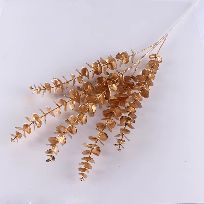 Fleur artificielle de noël décoration plantes artificielles dorées feuille maison fête de mariage fl
