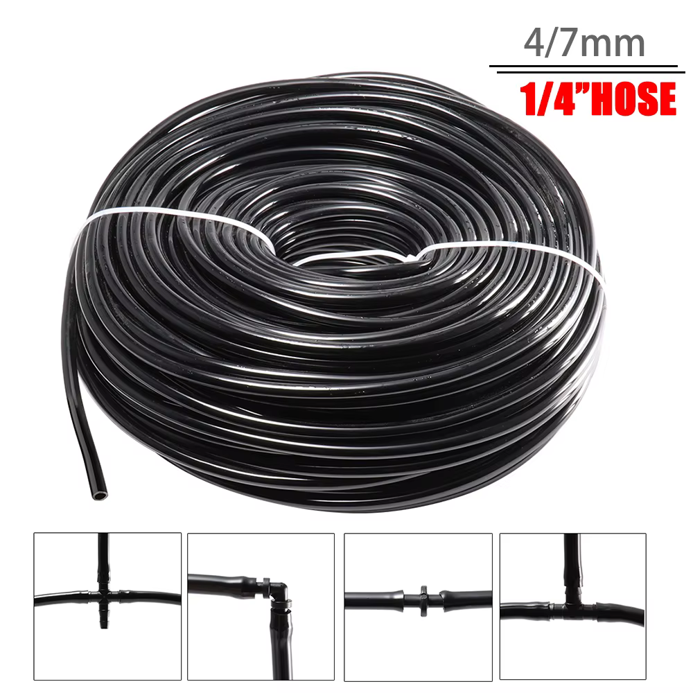 Arrosage de jardin 4/7mm tuyau PVC Micro tuyau d'irrigation 1/4 ''tube système d'irrigation goutte à
