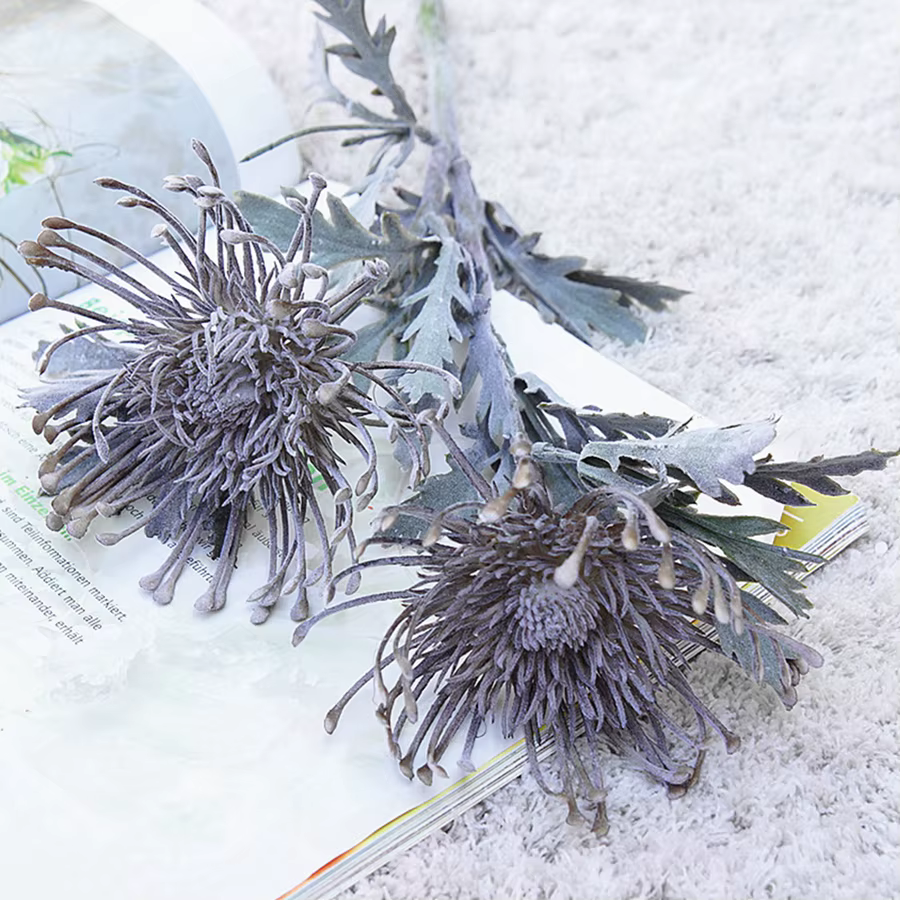 Fleurs artificielles, branche courte, griffe de crabe, 2 fourchettes, coussin, guirlande de saint-va
