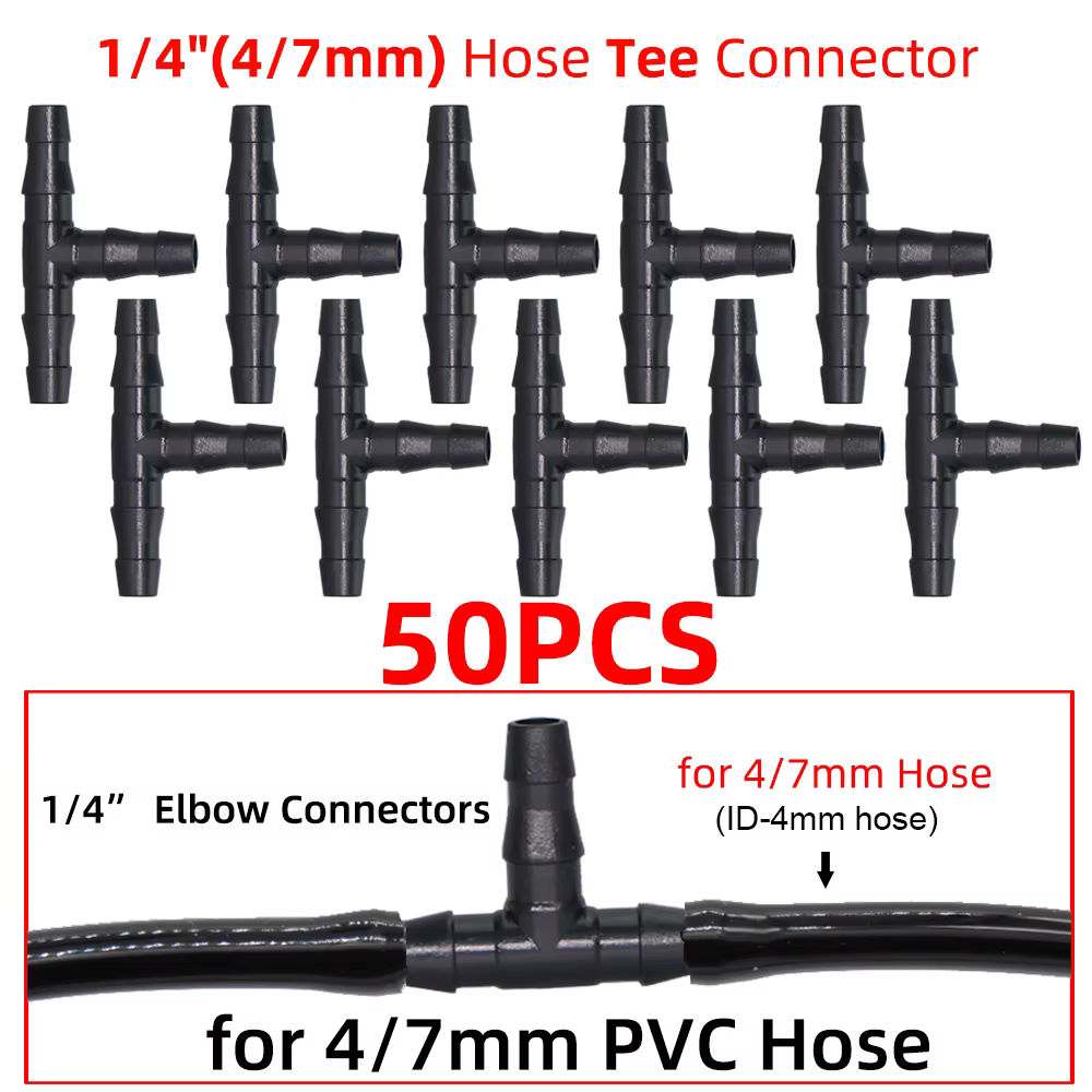 Connecteurs de tuyau d'arrosage de jardin 4/7mm, raccords d'irrigation goutte-à-goutte, raccords pou