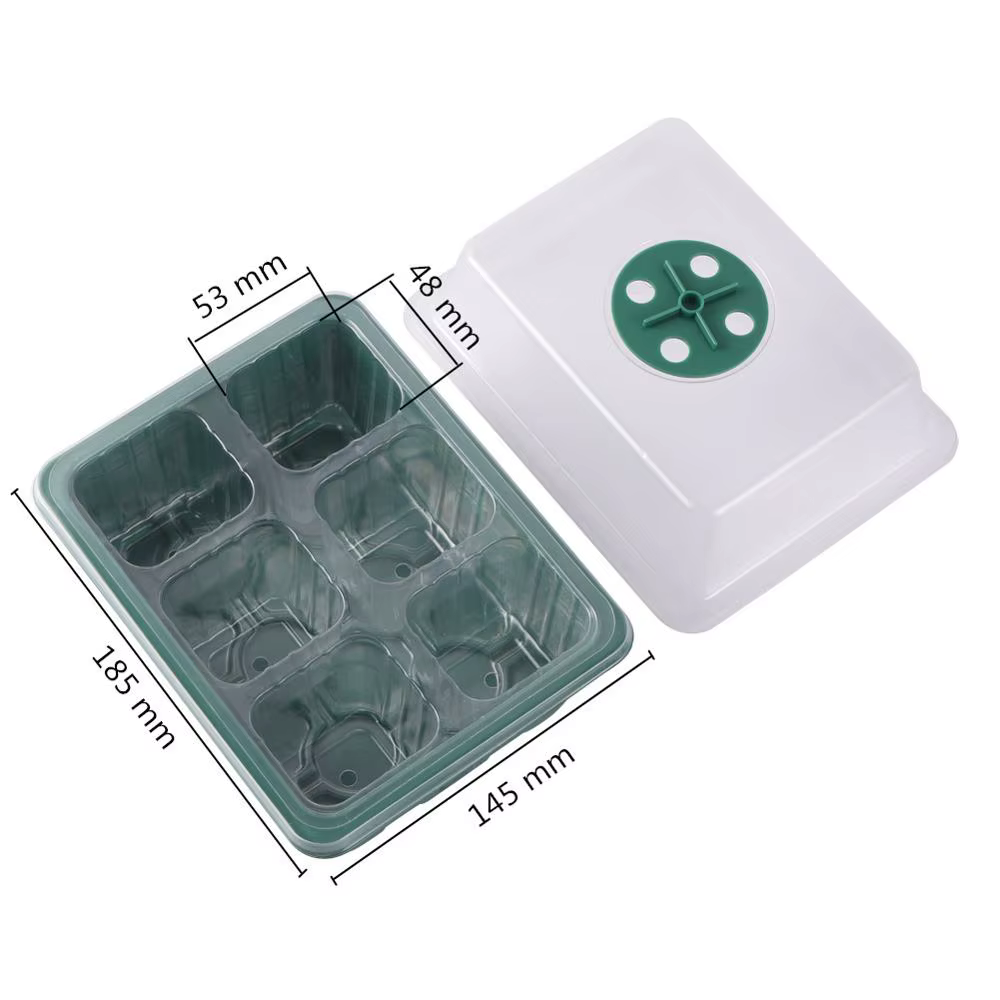 Boîte de Germination respirante à 6 cellules, Mini serre, jardinière pour pépinière, légumes, fleurs