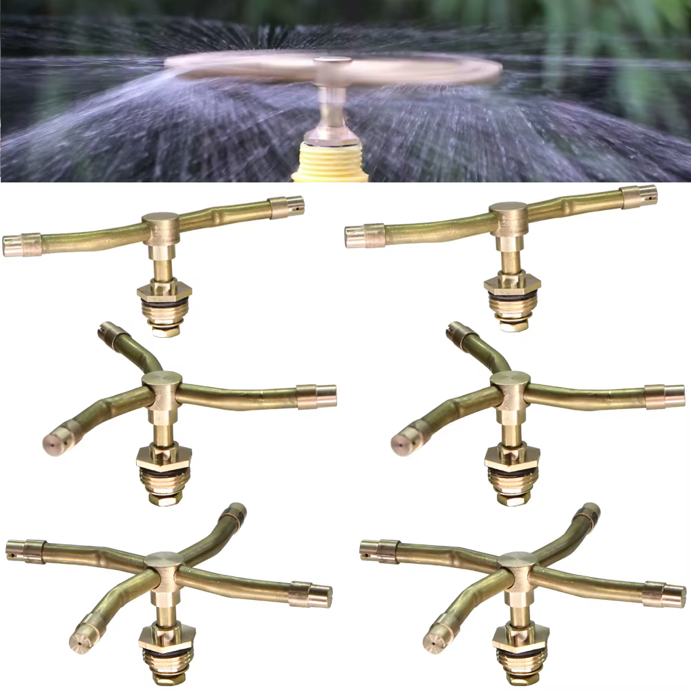 Arroseur tourbillonnant lointain automatique en laiton, pulvérisateur rotatif, d'argile de jardin, b