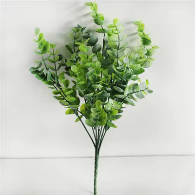 YO CHO – plantes artificielles d'eucalyptus, 7 fourchettes, feuilles en plastique, brindilles vertes