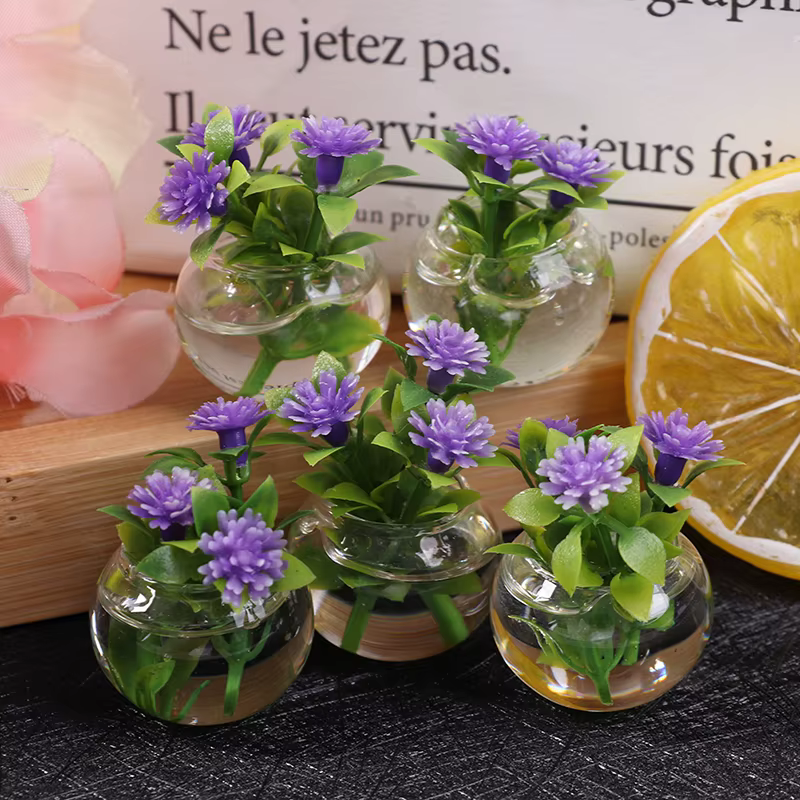 Mini Arbre Vert en Pot, Simulation de Plantes en Pot, Maison de Courses, Meubles de Maison, Décorati