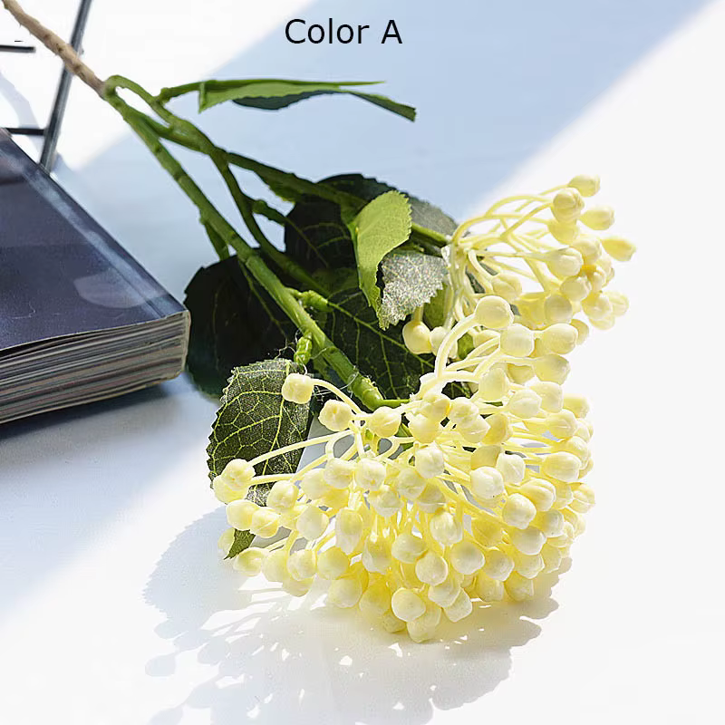 Branches de fruits de baies d'hortensia, arrangement de fleurs artificielles en plastique, accessoir
