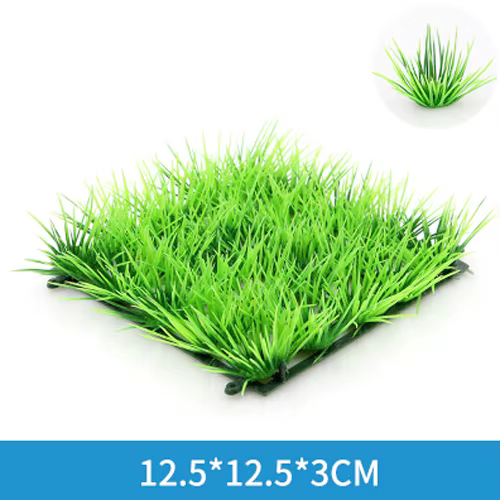 Plante d'herbe verte en plastique ABS artificiel, pelouse d'aquarium aquatique, décor d'aquarium éco