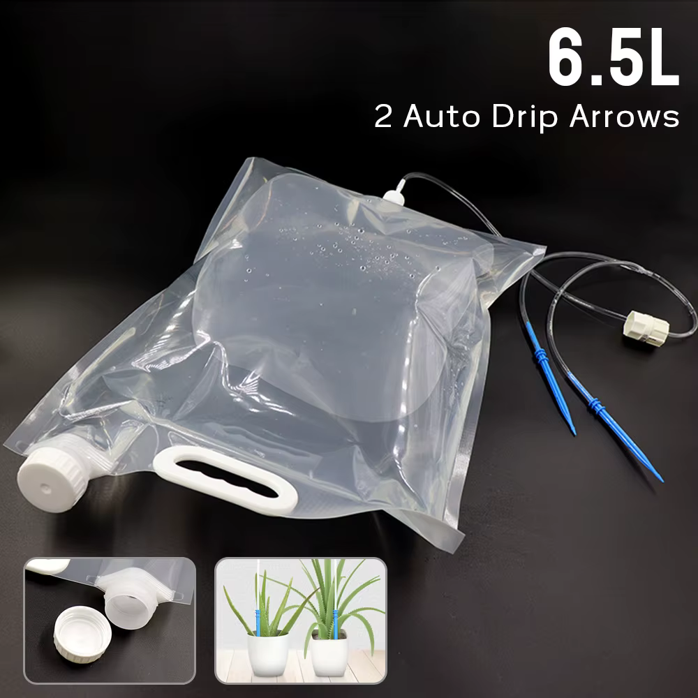 Dispositif d'arrosage automatique, flèche goutte à goutte, Kit de plantation paresseuse, sac d'eau d