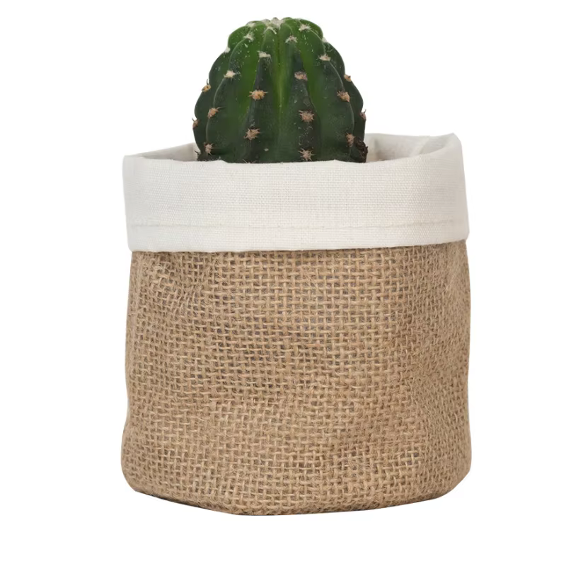 Mir à fleurs en papier kraft rétro, panier de rangement en tissu lavable pour maquillage de bureau,