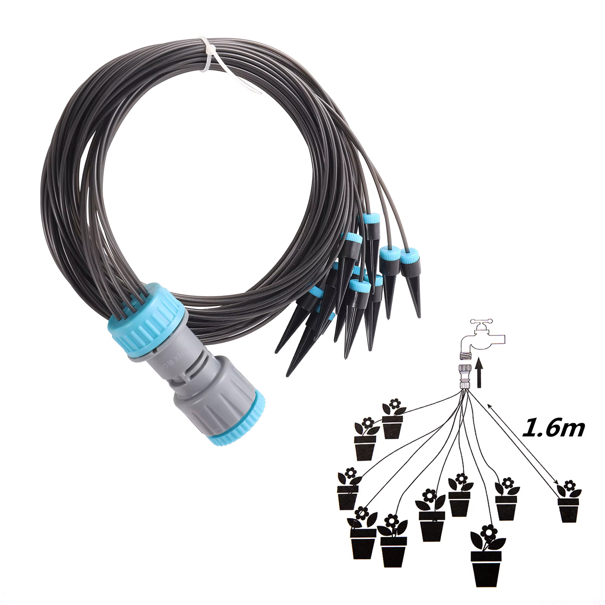 Kit d'irrigation goutte à goutte réglable pour plantes, système d'arrosage des plantes, micro systèm