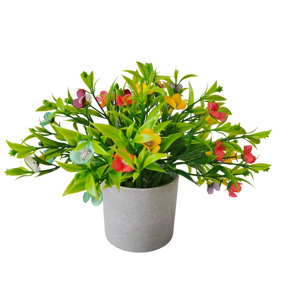 Plante artificielle réaliste en pot, marguerite, toucher réel, simulation de plante verte, bonsaï av