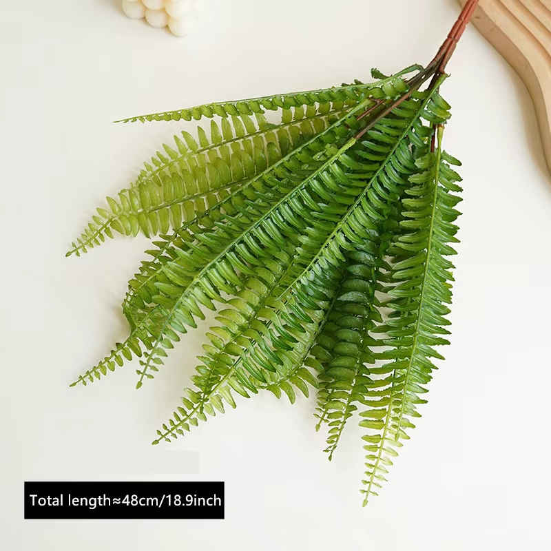 7 Branches de plantes artificielles en herbe persane, fausses feuilles en plastique, accessoires flo
