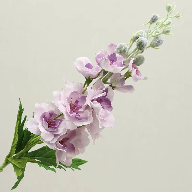 Fleurs Artificielles Hydratantes au Toucher Réel Delphinium, Fausses Jacinthe, Décoration Florale Lu