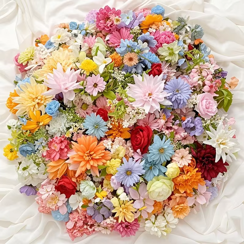 Mini fleurs artificielles en soie, mélange aléatoire, pour décoration de la maison, bricolage, artis
