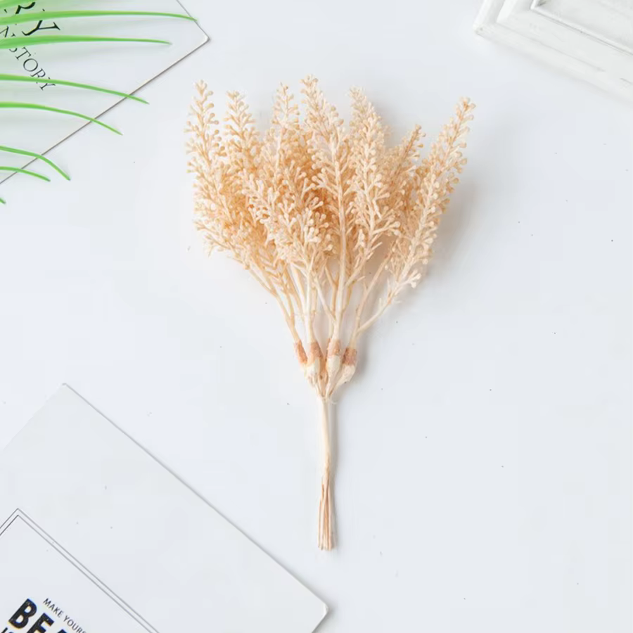Plantes artificielles dorées, fausse oreille de blé, matériel d'arbre de noël, salle de maison, acce