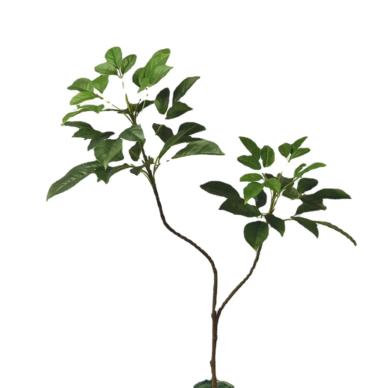 Grande Plante Artificielle d'eucalyptus Banyan, Cuir oral elu Vert, Jardin Extérieur, Salon, Allée,