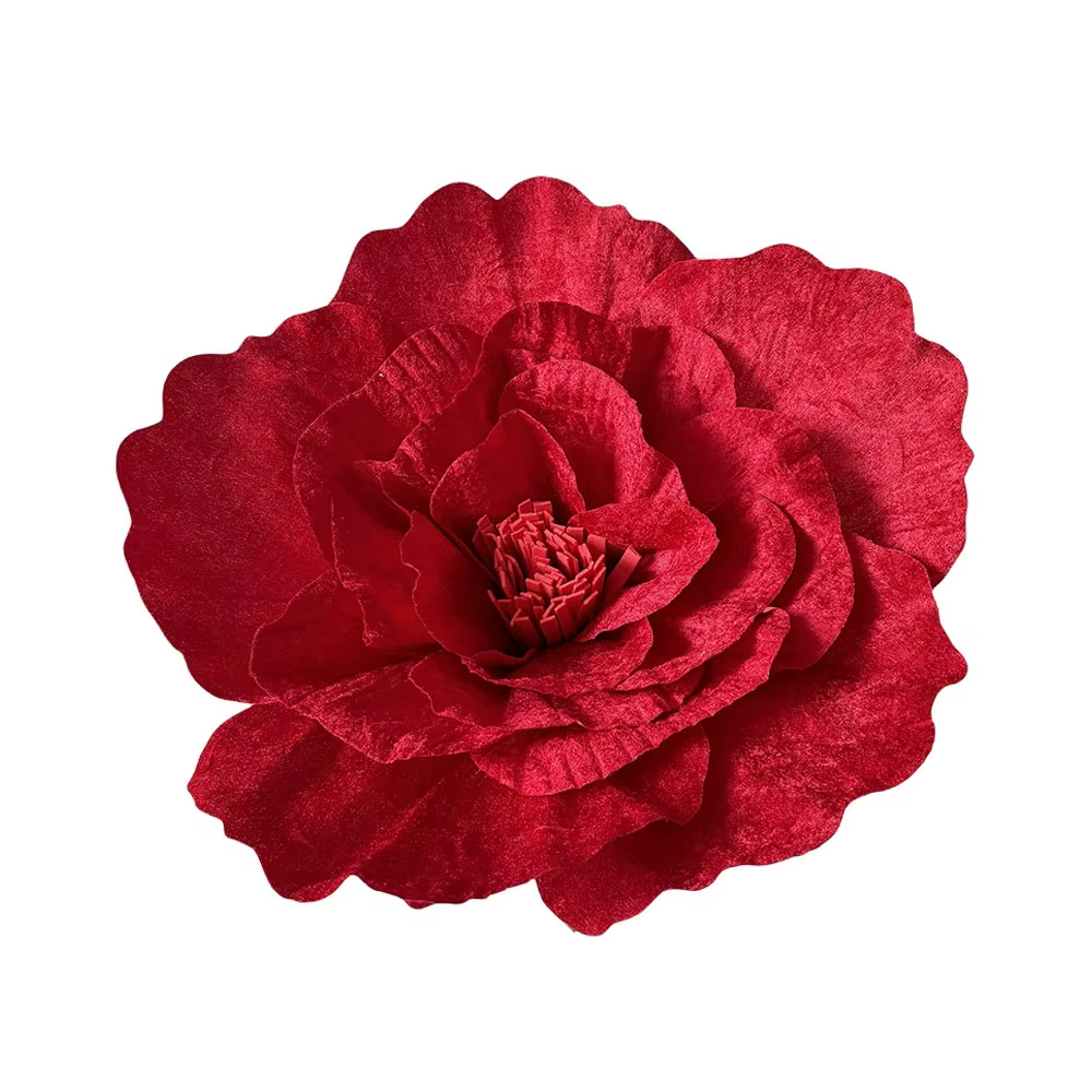 Roses artificielles rouges géantes 30 ~ 60cm, roses simulées bordeaux, grandes fleurs pour décoratio