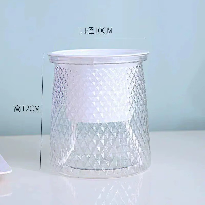 Pot de fleurs hydroponique Transparent à arrosage automatique, 1 pièce, en plastique, double couche,