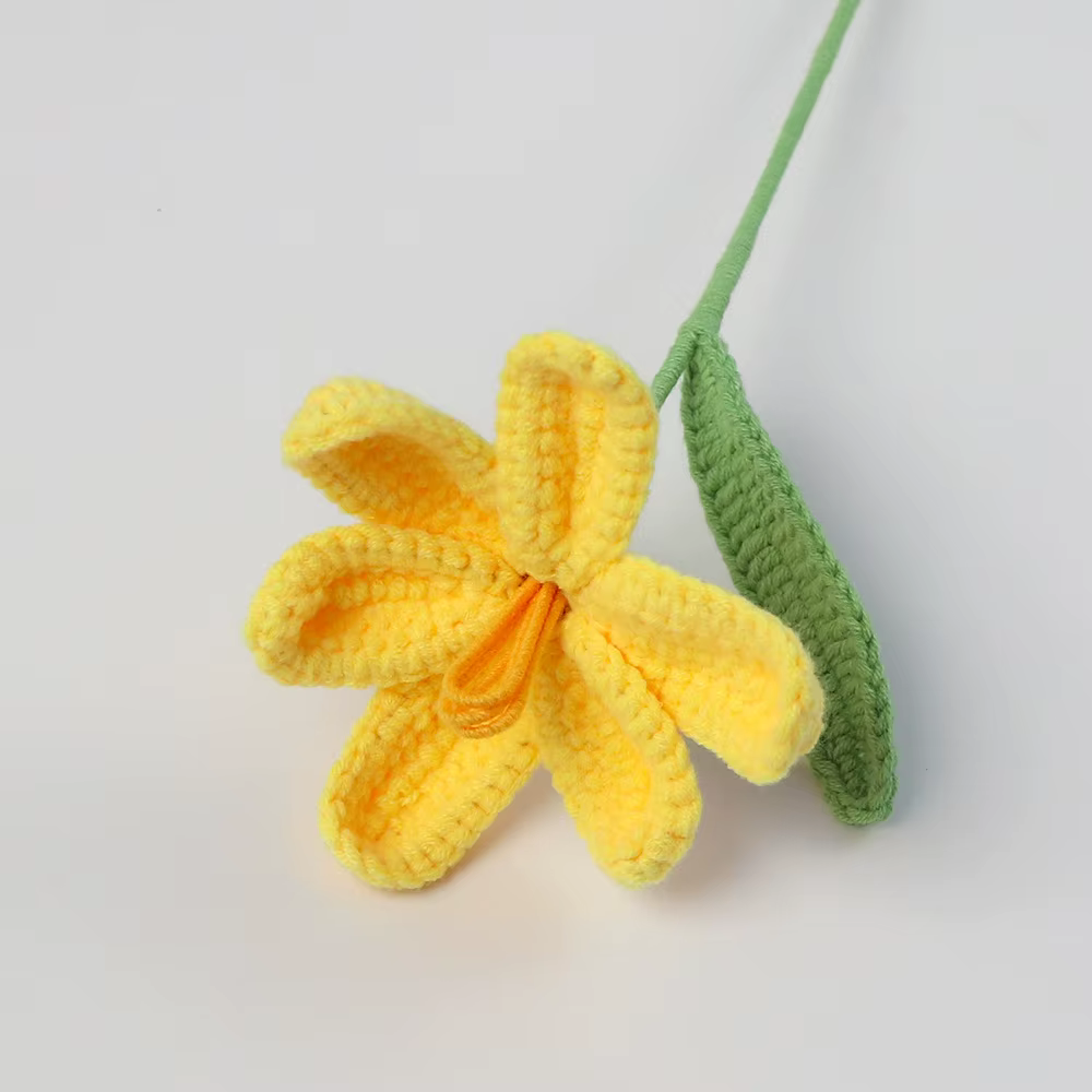 Bouquet de fleurs artificielles au crochet en forme d'animaux, motif dessin animé mignon, fait main,